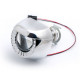 Биксеноновая линза Optima MICRO SEMIROUND 1.8 дюйма под лампу Н1 бленда c козырьком-SR арт: LENS-1.8-SR