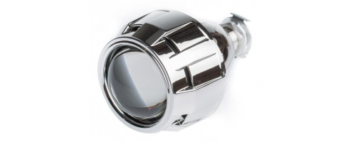Биксеноновая линза Optima Classic 2.5" H1, модуль под лампу H1 2.5 дюйма бленда круглая 260 арт: LENS-2.5-260