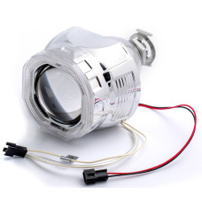 Биксеноновая линза Optima SQUARE CCFL 2.5 дюйма под лампу Н1 бленда квадратная-261S с ангельскими глазками CCFL арт: LENS-2.5-