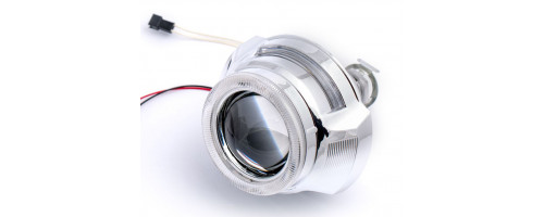 Биксеноновая линза Optima Ultimate Morimotto H1 2.5 M88 Porsche Design CCFL с ангельскими глазками арт: LENS-2.5-M88