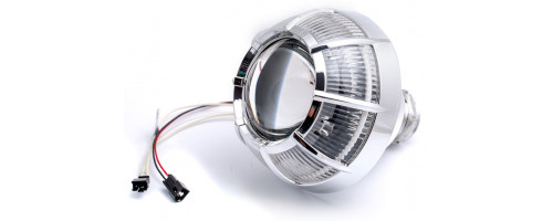 Биксеноновая линза Optima Nuclear Blast 3.0" D2S, модуль под лампу D2S 3.0 дюйма, бленда Nuclear Blast с АГ ССFL арт: LENS-3.0