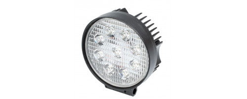 Фара светодиодная 27W SLIM, 9 LED, прожектор, Круглая, D110*30мм
