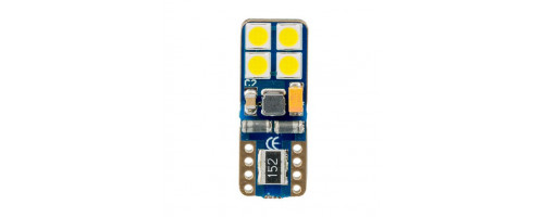 Светодиодная лампа W5W (T10) Optima Premium SAMSUNG Chip 8, CAN, 12V арт: OP-W5W-SM8