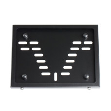 Рамка номерного знака МОТО Новый ГОСТ из оцинкованной стали, ЧЕРНАЯ арт: RN-05B-NEW