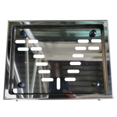 Рамка номерного знака МОТО Новый ГОСТ из нержавеющей стали (марка стали 430) арт: RN-05M-NEW