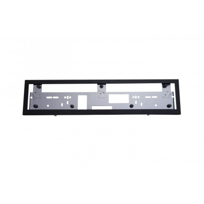 Рамка номерного знака прямая черная из оцинкованной стали, порошковая окраска арт: RN-02B