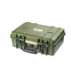 Кейс пластиковый объем 20,14л, ЗЕЛЕНЫЙ внутренние размеры 432*297*157мм, IP67