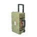 Кейс пластиковый объем 26.55л, с колесиками, ЗЕЛЕНЫЙ внутренние размеры 522*275*185мм, IP67 (ORT512722)