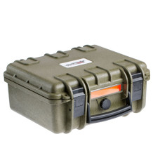 Кейс пластиковый объем 9,46л, ЗЕЛЕНЫЙ внутренние размеры 314*243*124мм, IP67 