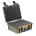 Кейс пластиковый объем 9,46л, ЗЕЛЕНЫЙ внутренние размеры 314*243*124мм, IP67 