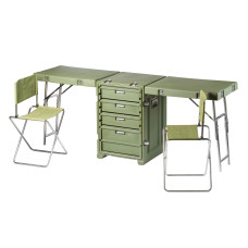 Мобильный стол OffRoadTeam серия-Big со стульями, четыре ящика, размеры в сборе 1920*532*750мм, IP65