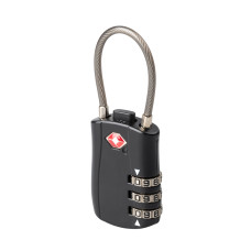 Замок кодовый, модель 007, гибкая дужка из троса толщиной 3 мм, размер мм с функцией TSA