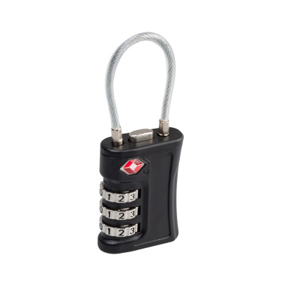 Замок кодовый, модель 015 дужка из троса толщиной 3 мм, с функцией TSA