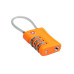 Замок кодовый, модель 015R Оранжевый дужка из троса толщиной 3 мм, с функцией TSA
