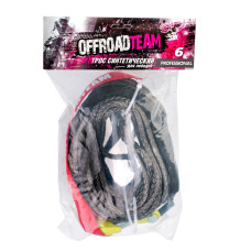 Трос синтетический OffRoadTeam Professional 6мм х 15м, с крюком