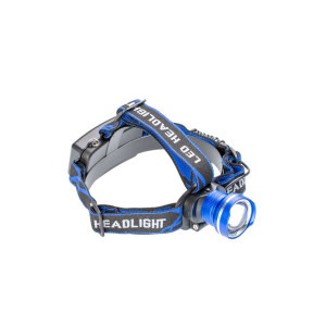 Налобный фонарь PRO-GH08, CREE XM-L T6 10W, 1000Lm, с АКБ, с зумом, корпус СИНИЙ