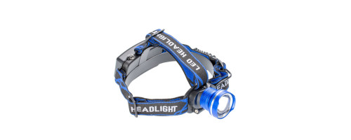 Налобный фонарь PRO-GH08, CREE XM-L T6 10W, 1000Lm, с АКБ, с зумом, корпус СИНИЙ