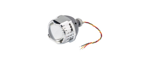 Светодиодная линза дальнего света Optima LED Lens High Beam Devil Eye BLUE, 3 дюйма, 5000K, с подсветкой линзы СИНЕГО цвета, комплект 2 шт.