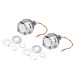 Светодиодная линза дальнего света Optima LED Lens High Beam Devil Eye BLUE, 3 дюйма, 5000K, с подсветкой линзы СИНЕГО цвета, комплект 2 шт.