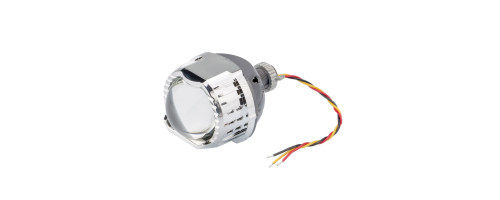 Светодиодная линза дальнего света Optima LED Lens High Beam Devil Eye WHITE, 5000K, с подсветкой линзы БЕЛОГО цвета, комплект 2 шт.