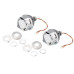 Светодиодная линза дальнего света Optima LED Lens High Beam Devil Eye WHITE, 5000K, с подсветкой линзы БЕЛОГО цвета, комплект 2 шт.