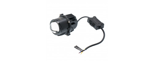 Светодиодная би-линза OPTIMA LED Waterproof 0896 Ближний-Дальний свет, диаметр 60мм, 30W, 5500K, 9-32V, комплект 2шт
