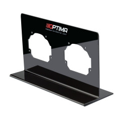 Подставка под линзы Optima для установки на шпильки, для двух линз, Черная из оргстекла