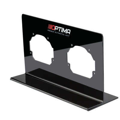 Подставка под линзы Optima для установки на шпильки, для двух линз, Черная из оргстекла