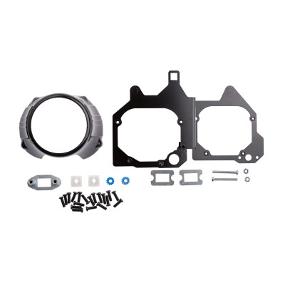 Переходные рамки Toyota Tundra (2021-2025) в обе секции с 4-мя масками для линз с креплением Hella 3R/5R