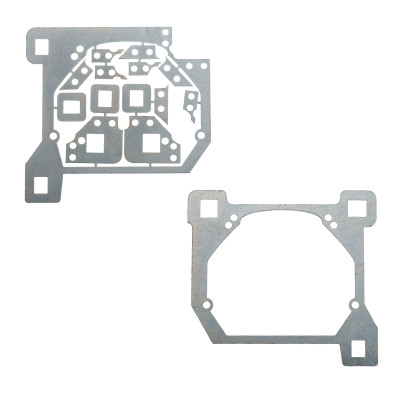 Переходные рамки Hyundai Santafe 2020-2024 Led линзы горизонтальные. Фары линзованные USA  под линзы с креплением Hella 3R/5R