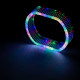 Ангельские глазки 3D на линзу 3,0", форма овал, диаметр 80/121мм, цвет RGB, комплект 2 шт.