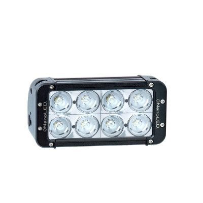Фара светодиодная NANOLED 80W, 8 LED CREE X-ML, в два ряда, узкий луч, 198*100*93 мм