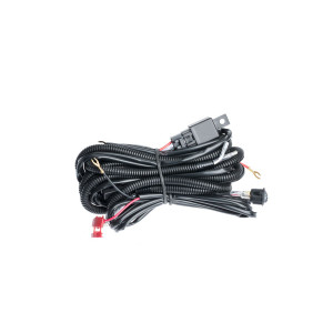 Проводка для Двух фар мощностью до 120W, 12V, Врезная кнопка круглая с реле и предохранителем.