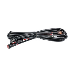 Проводка для Одной фары мощностью от 180W, 12V, Врезная кнопка круглая с реле и предохранителем.