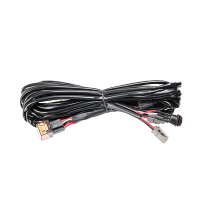 Проводка для Двух фар мощностью от 180W, 12V, Врезная кнопка круглая с реле и предохранителем.