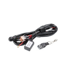 Проводка для 1 фары, с функцией СТРОБОСКОП, с выключателем, Радио пультом, 12V, нагрузка MAX 30А, с предохранителем