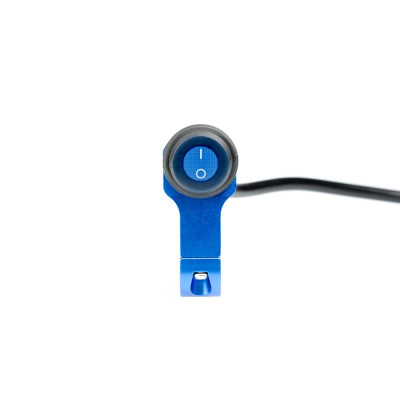 Выключатель влагозащищенный 2210, однокнопочный, цвет корпуса синий, под трубу D22мм