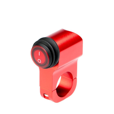 Выключатель влагозащищенный 2210, однокнопочный, цвет корпуса красный, под трубу D22мм