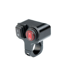 Выключатель влагозащищенный 2228, двухкнопочный, цвет корпуса черный, под трубу D22мм