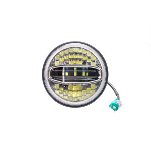 Светодиодная фара 7", 6500Lm дальний/ 3000Lm ближний / ДХО, 12V, H4 1шт.