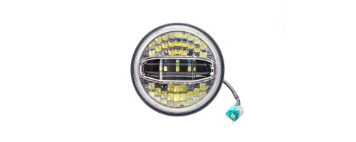 Светодиодная фара 7", 6500Lm дальний/ 3000Lm ближний / ДХО, 12V, H4 1шт.