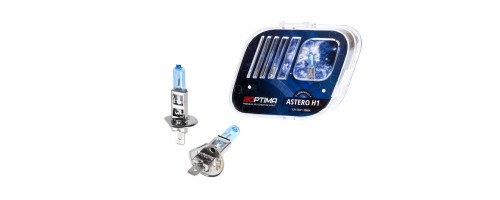 Галогенные лампы Optima Astero H1 +80% White 5000K, 12V, 55W БЕЗ ГАРАНТИИ
