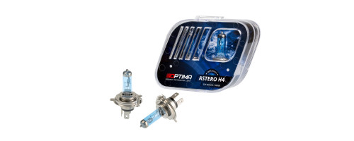 Галогенные лампы Optima Astero H4 +80% White 5000K, 12V, 60/55W БЕЗ ГАРАНТИИ