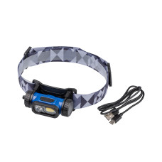 Фонарь налобный Светодиодный NanoLed NLHL67131, 500 lm, XG2+COB, с аккумулятором, зарядка USB Type-C