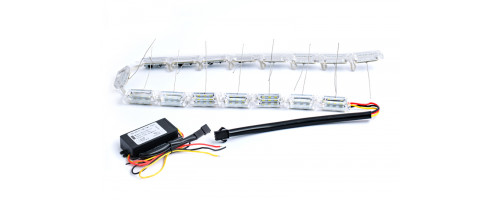 ДХО S8 Crystal  (трапецивидная призма с поворотником), комплект,49см, 12V