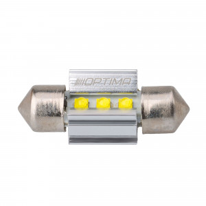 Светодиодная лампа Festoon 28mm Optima MINI-CREE, CAN, white, 1,8W, 12V, T10*28mm (SV 7-8), комплект 2 шт.