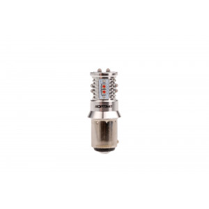 Светодиодная лампа P21/4W Optima MINI, RED, CAN, CREE XB-D*10, 1800K, 12V, (BAZ15d), двухконтактная, 1 лампа