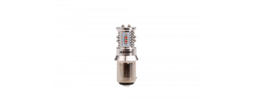 Светодиодная лампа P21/4W Optima MINI, RED, CAN, CREE XB-D*10, 1800K, 12V, (BAZ15d), двухконтактная, 1 лампа