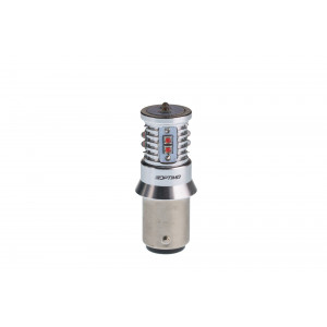 Светодиодная лампа P21/5W Optima MINI-CREE, RED, CAN, CREE XB-D*10, 1800K, 12-24V, (BAY15D), двухконтактная, 1 лам