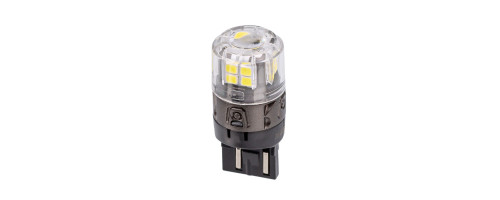 7443 Optima Premium LED ОНИКС, WHITE, 5500K, 650Lm, 12V, (W21/5W), комплект 2 шт.